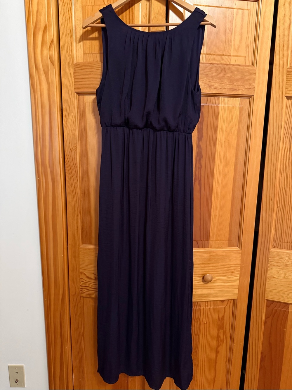 Gap Navy Satiny Maxi Dress